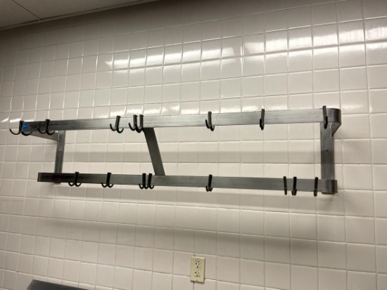 Wall Mounted Stainless Steel Pot Rack