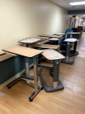Large Lot of Overhead Adjustable Tables - Includes Approx. 10 Units