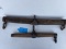 Lot of 2 Antique Wood and Iron Single Tree Yoke