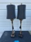 Lot of 2 Matching Skinny Table Lamps w/ Shades