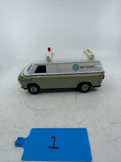 Vintage Bell Atlantic Work Van Toy 9" Long