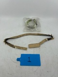Gold Colored Metal Choker Necklace and Terner Watch
