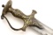 Rare 18th C. Mughal Indian Tulwar Hilted DHUP Sword ~ Actively Patterned Damascus Blade ~ Chiseled &