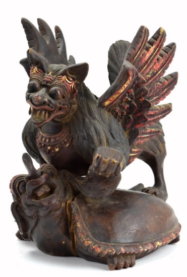 Wonderful Indonesian Bali Carved Wood KERIS Dagger Holder ~ Late 19th - Early 20th C
