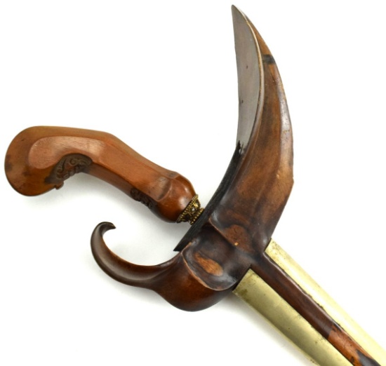 Good Early 20th C. Indonesian Surakarta, Java KERIS Dagger ~ Rough Diamonds set mount ~ Strong Damas