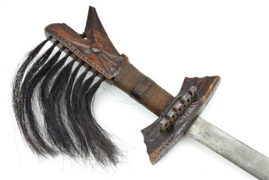 Impressive 19th C. Philippine Moro Mindanao KAMPILAN Sword