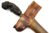 Very Strong Indonesian Bali KERIS Dagger ~ Powerful Dasmascus Steel Blade ~ Carved Horn Grip.