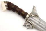 Very Nice Philippine Mindanao Horsehoof Moro Kris Sword ~ Layered Steel Blade.