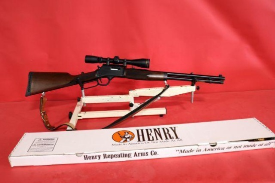 HENRY BIG BOY STEEL .44MAG/SPL LEVER ACTION RIFLE W/ LEUPOLD SCOPE