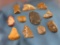 11 Jasper Paleo Tools Associated with Lot #188 (same collection), N. New Jersey, Longest 2