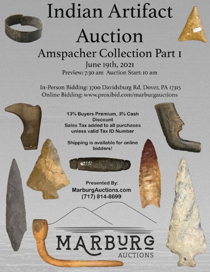 Indian Artifact Auction- Amspacher Collection #1