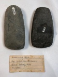 Pair of Hardstone Celts, Millmont Union Co., PA Ex: Straub, Longest 3 1/8