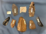 Lot of Paleo Points/Tools- Washingtonville Site, Montour County Ex: Straub