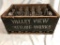 Valley View Bottling Works Soda Crate, 24 Priginal Glass Embossed Bottles, Schuykill Co., PA UNABLE