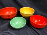 Set of 4 Pfaltzgraff York, PA Old Stoneware Bowls, 2 Marked.