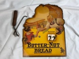 Old Stove Butter0Nute Bread Cardboard Sign and Kew-Bee Bread Cutter