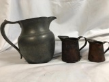 Lot Vintage Pitcher and Measuring Cups, 