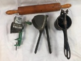 Lot of Vintage Juicers and Graters x3 Total, Cast Iron