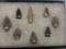 Lot of 8 NICE Rhyolite Points, Broads Orient, Cecil Co., MD, Lancaster, York Counies, Longest 3