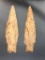 Pair of Classic Piedmont Points, Dauphin Co., PA Longest 3 1/2