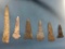 Lot of 6 Drills, Lancaster Co., PA, Rhyolite, ARgillite, Chert Ex: Jaco Longest 3 1/8
