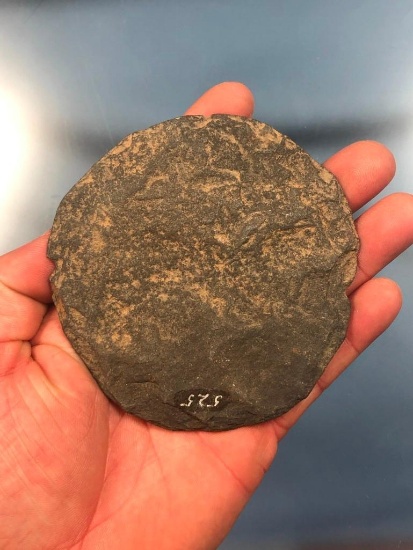 3 7/8" Notched Stone Disc Pot Lid, Winfield, PA Ex: Straub