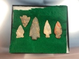 Lot of 4 Chalcedony Points, Colorful, Berks Co., PA, Longest 2 1/2