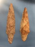 Pair of Quartzite Poplar Island Points, Longest 3 11/16