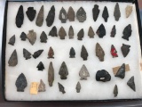 Lot of 44 Various Arrowheads- Chert Chalcedony, Argillite, Rhyolite, Central PA Longest 2 7/8