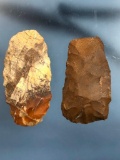 Pair of Jasper (1 Variegated) Tools/Blades, Bower Quarry Site Berks Co., PA Ex: Flannigan