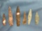 Lot of 6 Narrow Points, New England Collection, MA + CT, Longest 2 7/8