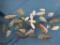 Lot of 30 Nice Points, Arrowheads, New England Collection, Massachusetts + Connecticut, Longest 2 3/