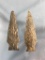 Pair Nice Rhyolite Points, Frost Islands, York Co., PA, Ex: George, Longest 2 3/4