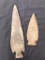Pair of Contemporary Gray Ghost Points, Modern, Longest 12