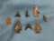 Lot of 8 Western US Bird Points/Gem Points, Longest 1 1/4