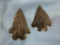 Pair of Bifurcate Points, Black Chert, Abbott Farm, NJ Ex: Ralph Ertle, Longest 2