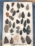 33 Various Arrowheads and Indian Artifacts, Berks Co., PA Ex: Hoffman Personal Find