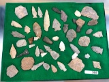 Lot of 48 Misc, Arrowheads, Indian Atifacts, Longest 3 1/2