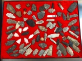 Lot of 67 Misc Arrowheads, Indian Artifacts, Includes Broken, Longest 2 5/8