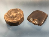 RARE Hematite Celt + Ear Spool, Tennessee Indian Artifacts, Longest 1 1/2