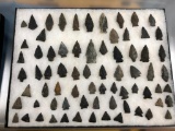 70+ Arrowheads, Abbott Farm, NJ Ex: Ralph Ertle, Black Chert, Chalcedony, Quartzite