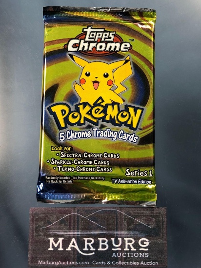 Pokemon Topps Chrome- Sealed Booster Pack- RARE