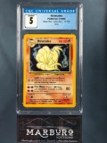 CGC 5 Pokemon Ninetales Base Set Unlimited 1999 Holo