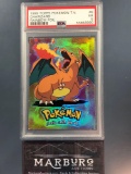 PSA 5 Pokemon Topps Charizard Rainbow Foil E6