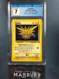 CGC 7 Pokemon Zapdos Fossil Unlimited Holo- Cosmos Holo