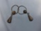 Very Rare Silver Earring/Earbob Pair, c.1750-1820 Iroquoian Trade Artifacts, NY State