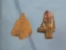 Pair of Jasper Perkiomen + Lehigh Broad Points, Berks Co., PA Ex: Young