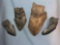 x4 Megalodon Shark Teeth, Monacacy River, MD, Found on Native Sites