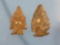 Pair of Jasper Points, Jacks Reef + Kirk New Jersey, Ex: Pennypacker Collection