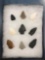 Lot of 9 Points, Quartz, Quartzite, Jasper, Chalcedony, Berks Co., PA Longest 1 3/8